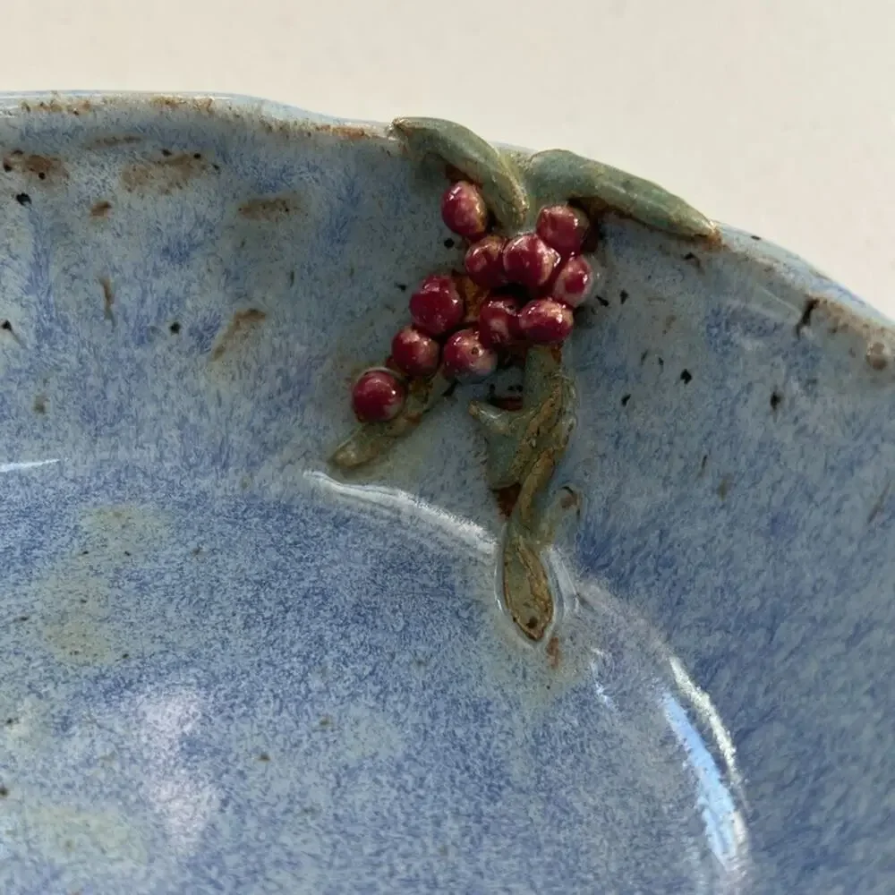 Handcrafted Bowl With 3D Grapes 6